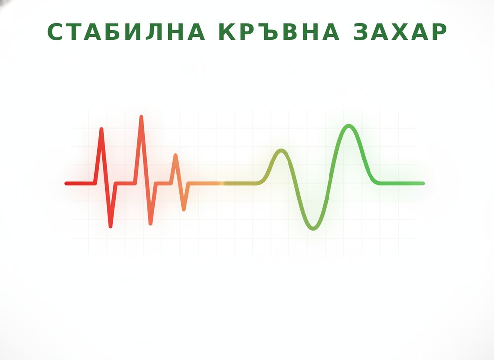 Стабилна кръвна захар — без резките спадове, които предизвикват глад